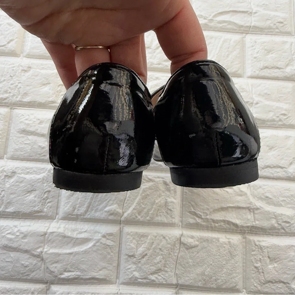 Nordstrom Girls Kids' Faye Patent Leather Loafer Black SZ 3 New studded loafers